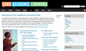 The CUNY Academic Commons Wiki. 