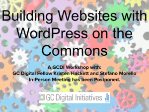 Building Websites with WordPress on the Commons