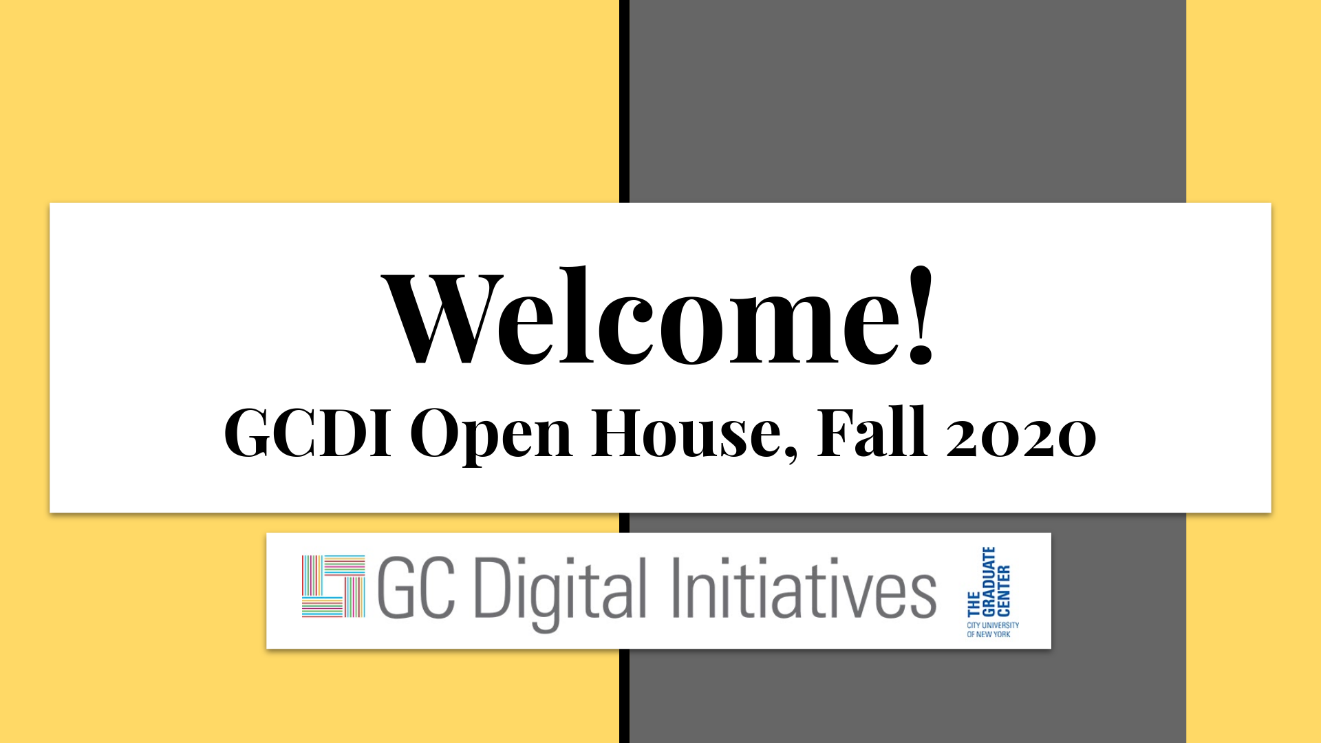 Cover of open house slide