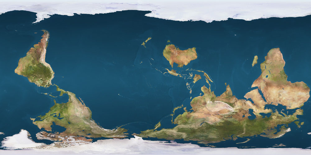 Upside down World Map